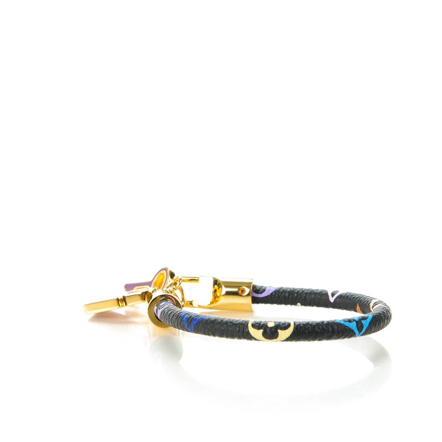 Louis Vuitton Monogram Multicolor Luck It Bracelet 17 Black 4 of 8