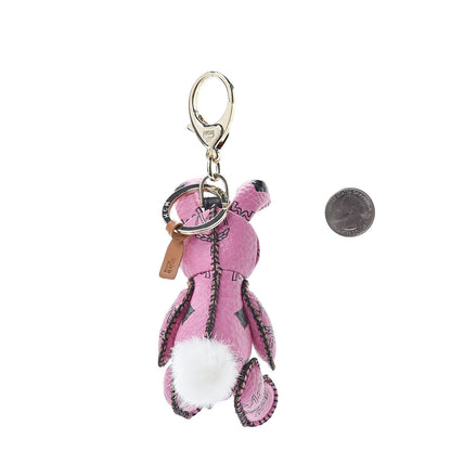 MCM Visetos Zoo Rabbit Key Ring Bag Charm Pink 2 of 4