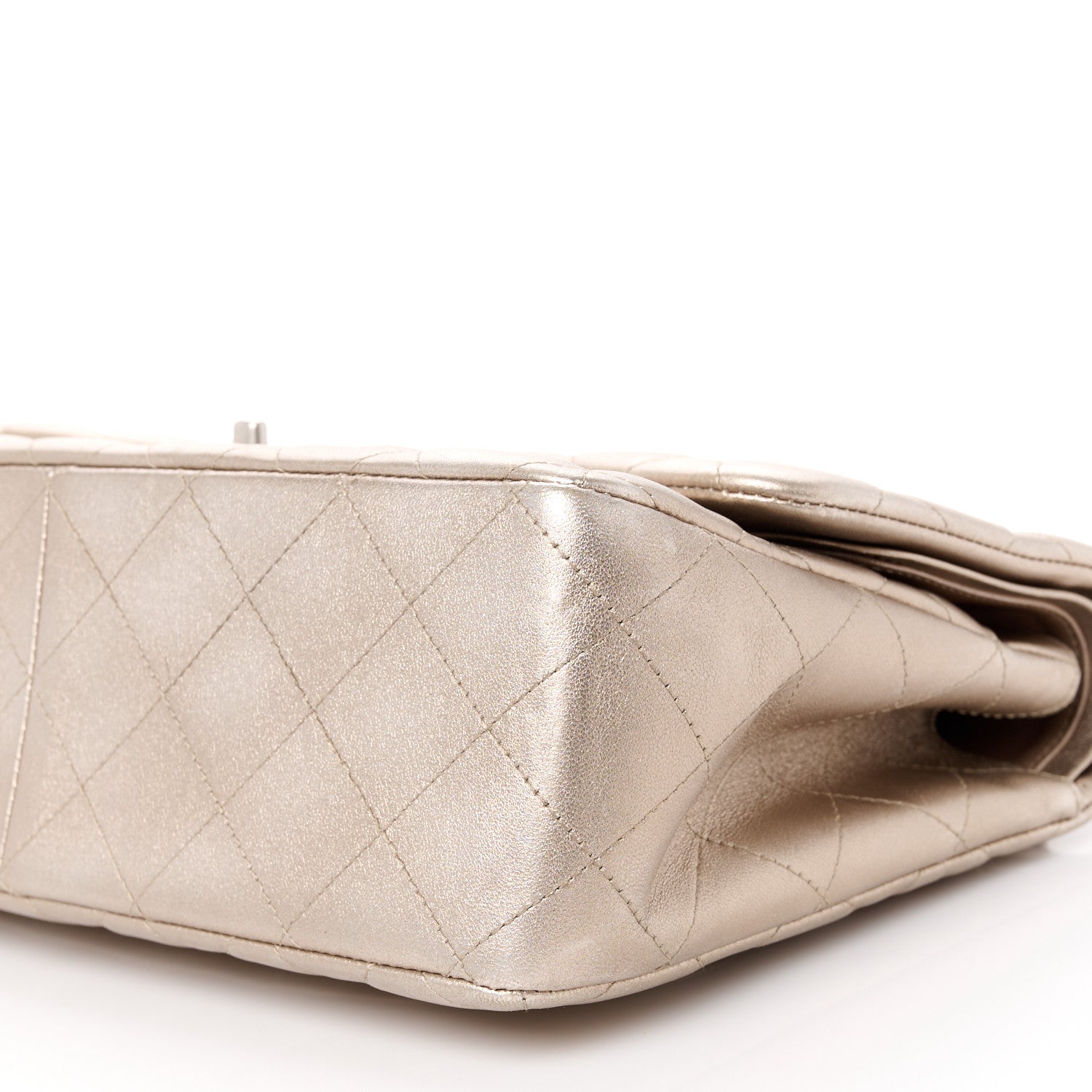 Chanel Metallic Lambskin Quilted Jumbo Double Flap Gold 11 of 11