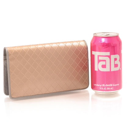 Chanel Diamond Stitched Yen Wallet Metallic 2 of 9