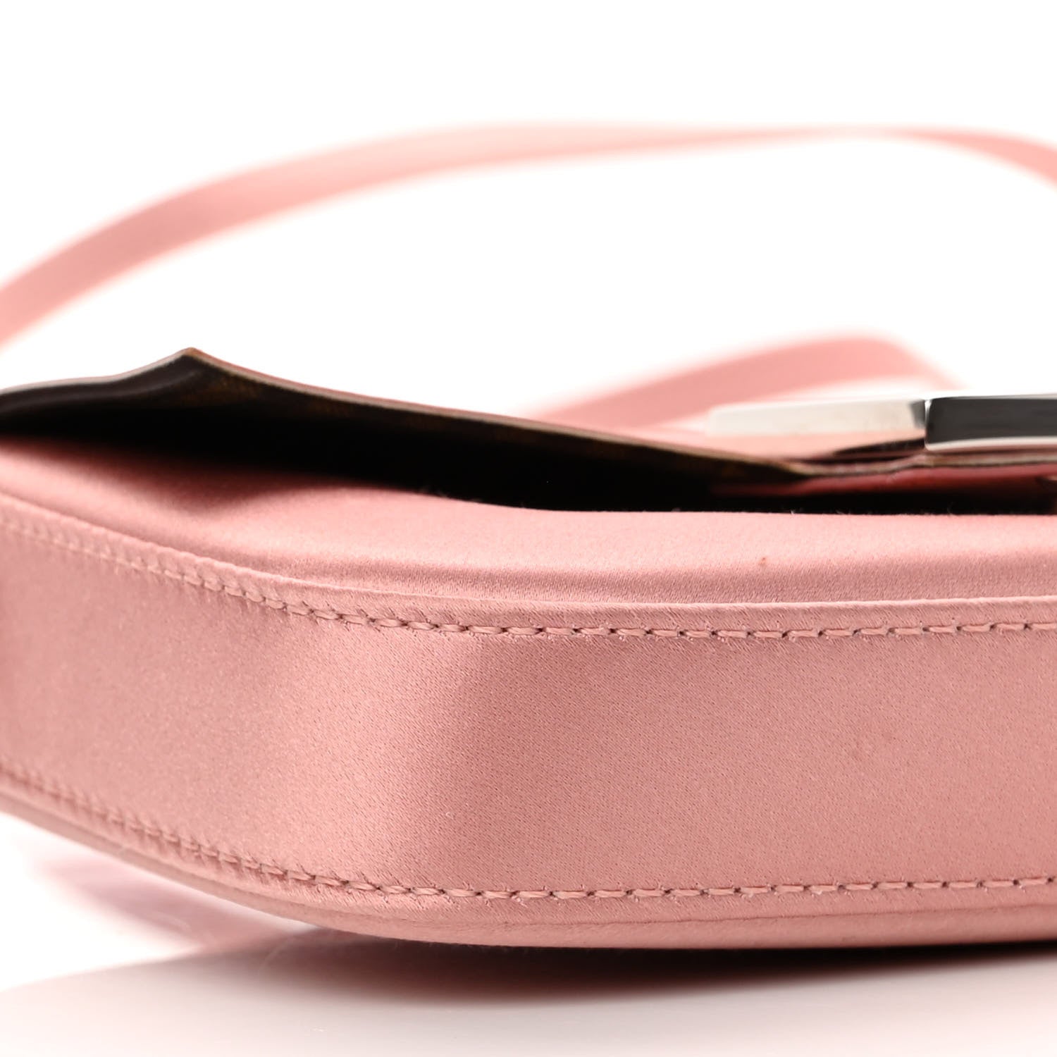 Fendi Silk Satin Phone Baguette Blush 8 of 10
