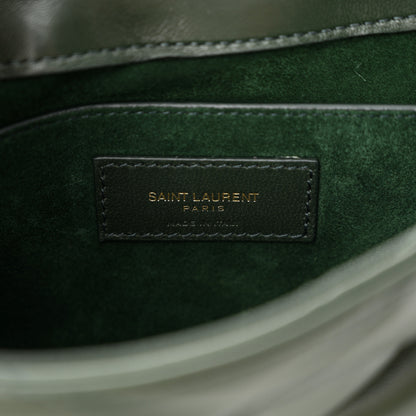 Saint Laurent Lambskin Quilted Le 57 Diamond Shoulder Bag Vert Fonce 6 of 11