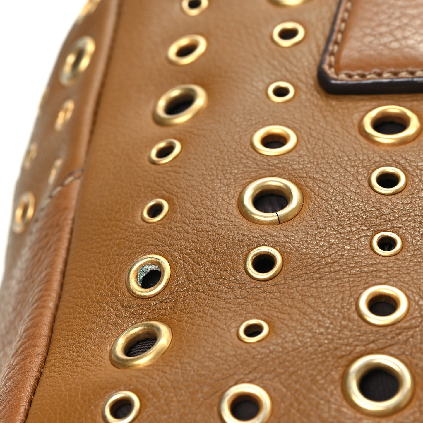 Vitello Daino Grommet Satchel Bruciato