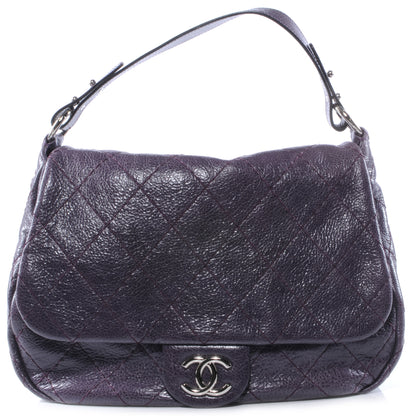 Chanel Glazed Calfskin On The Road XL Flap Purple 1 of 8