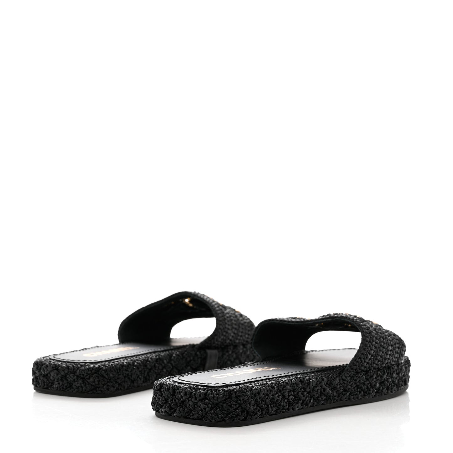 Cord Braided CC Mules 41 Black