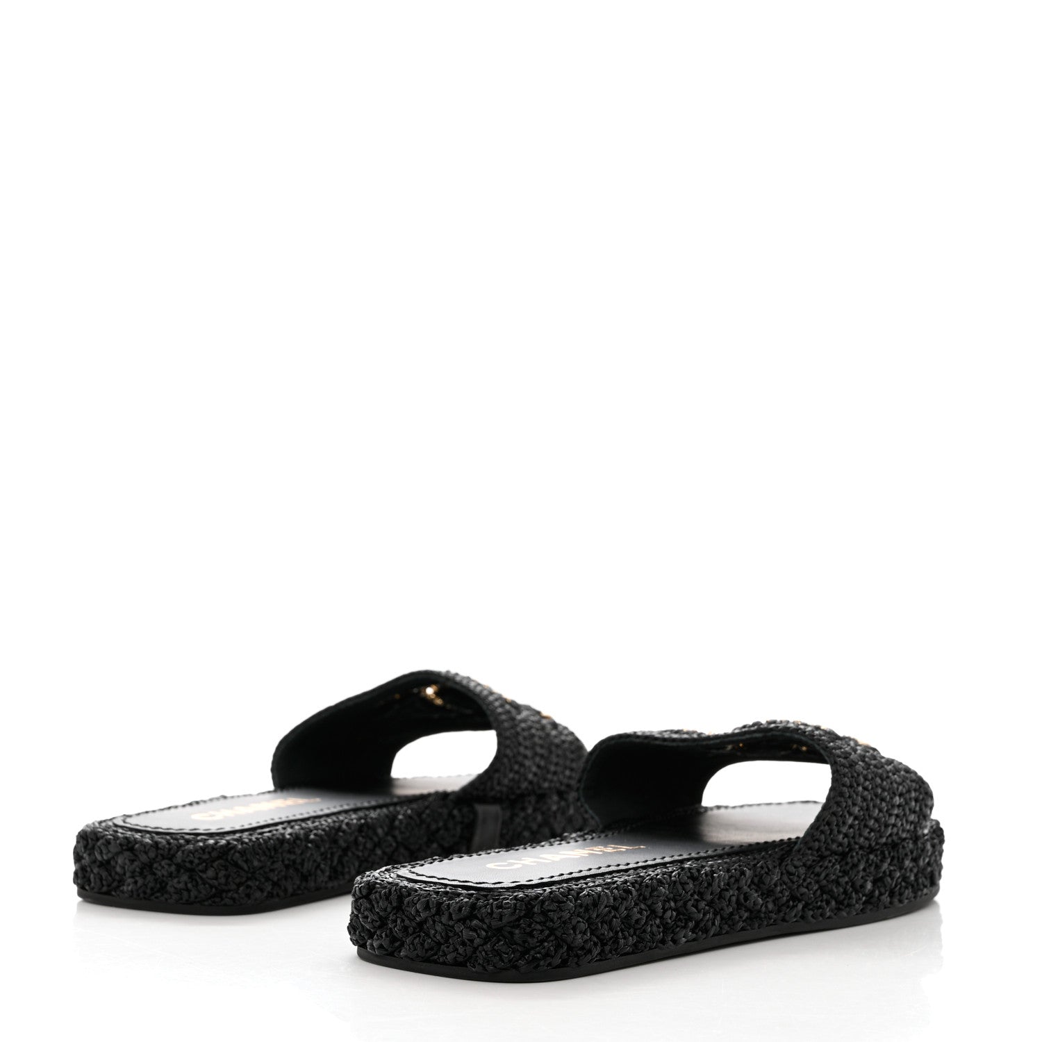 Chanel Cord Braided CC Mules 41 Black 4 of 11