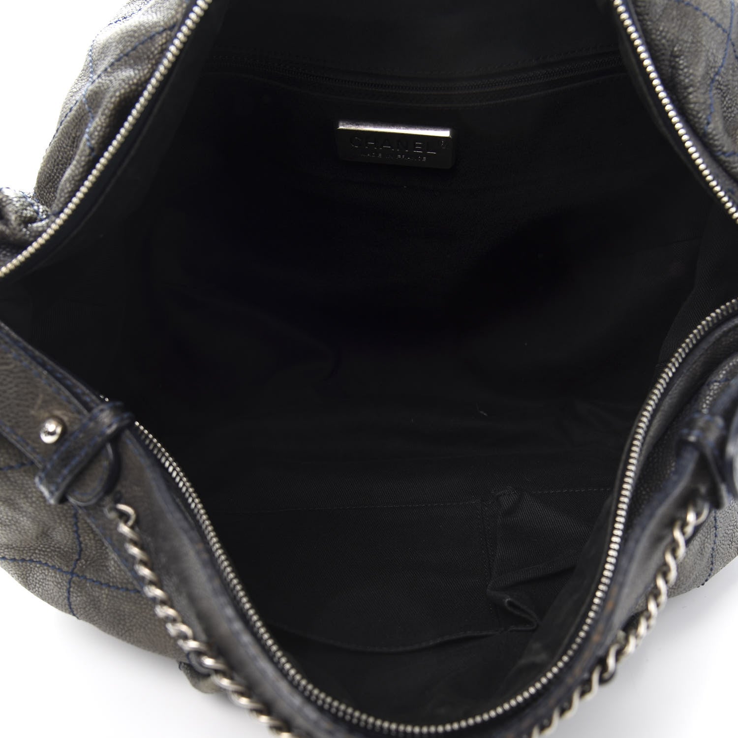Chanel Caviar Stitched Large Outdoor Hobo Black 5 of 14