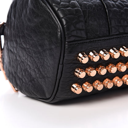 Alexander Wang Pebbled Lambskin Mini Rockie Black Rose Gold Hardware 7 of 9