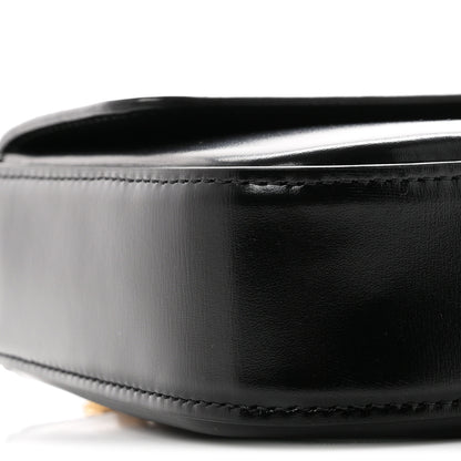 Celine Shiny Calfskin Triomphe Chain Shoulder Bag Black 9 of 10