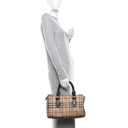 Burberry Haymarket Check Small Chester Bowling Bag Chocolate 2 of 9