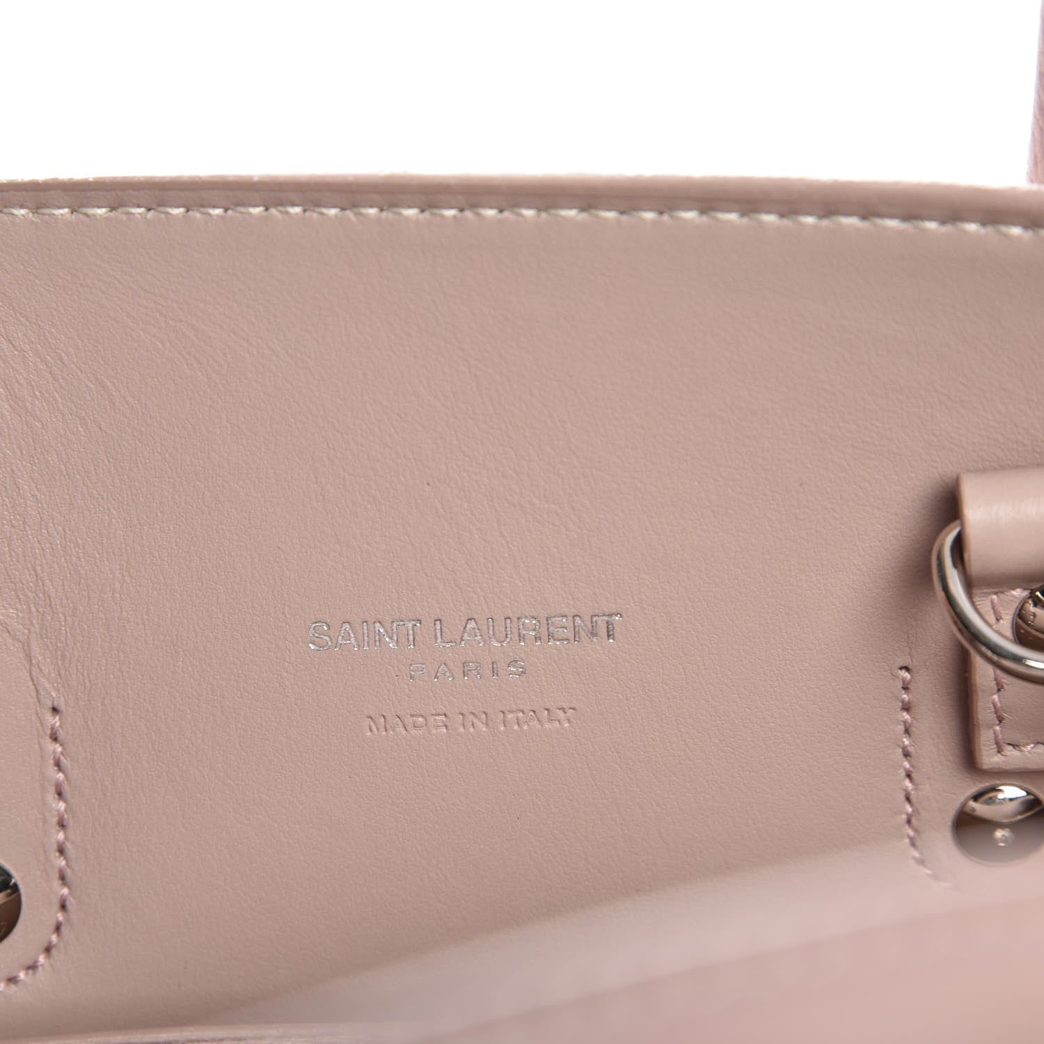 Saint Laurent Grained Calfskin Baby Sac De Jour Antique Rose 7 of 7