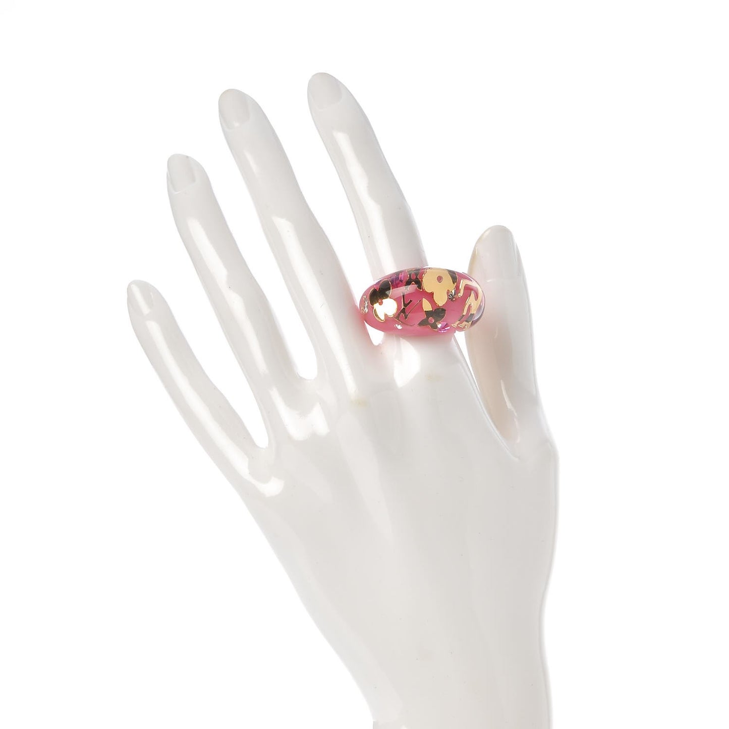 Resin Swarovski Inclusion Ring 6.5 Framboise
