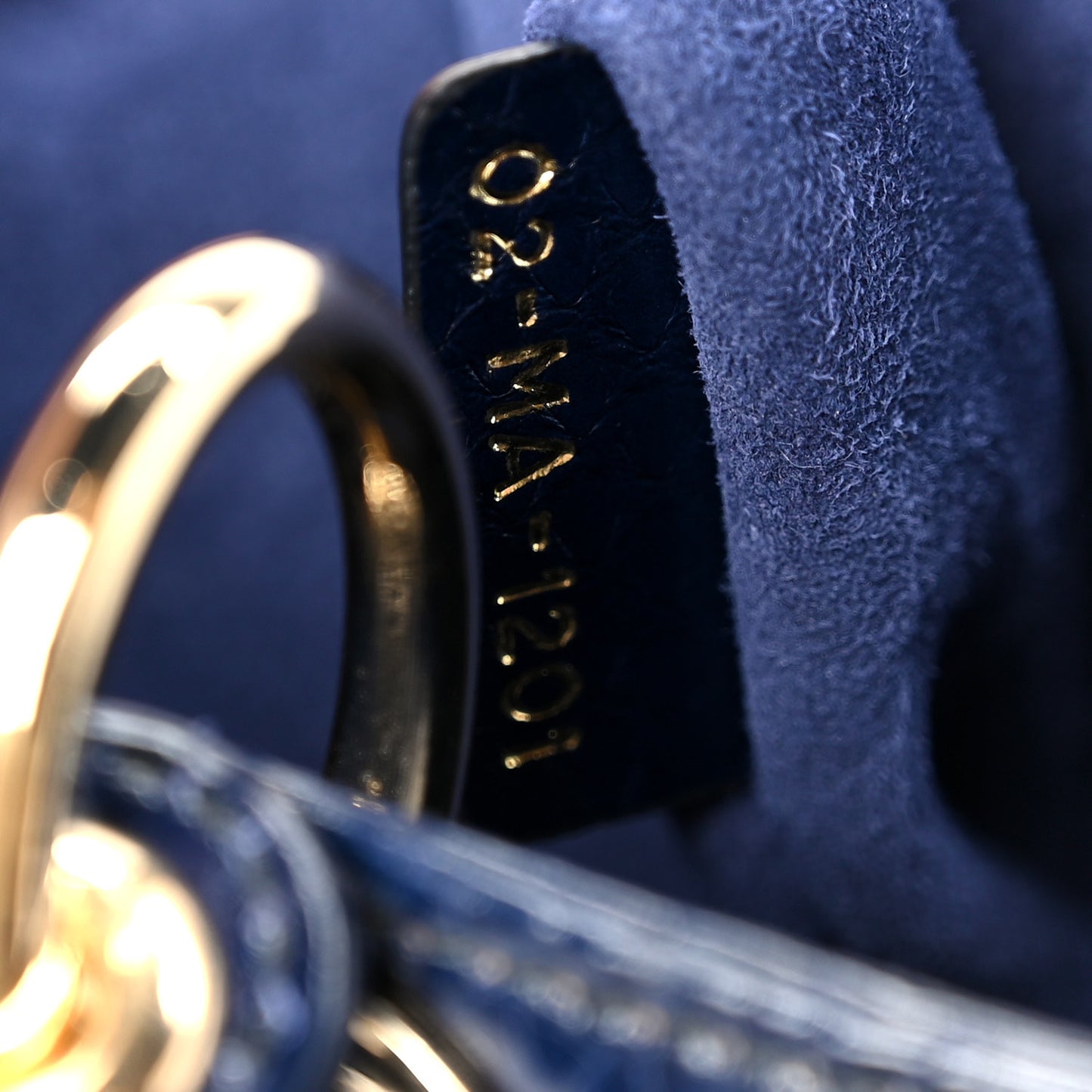 Snakeskin Medium Lady Dior Blue
