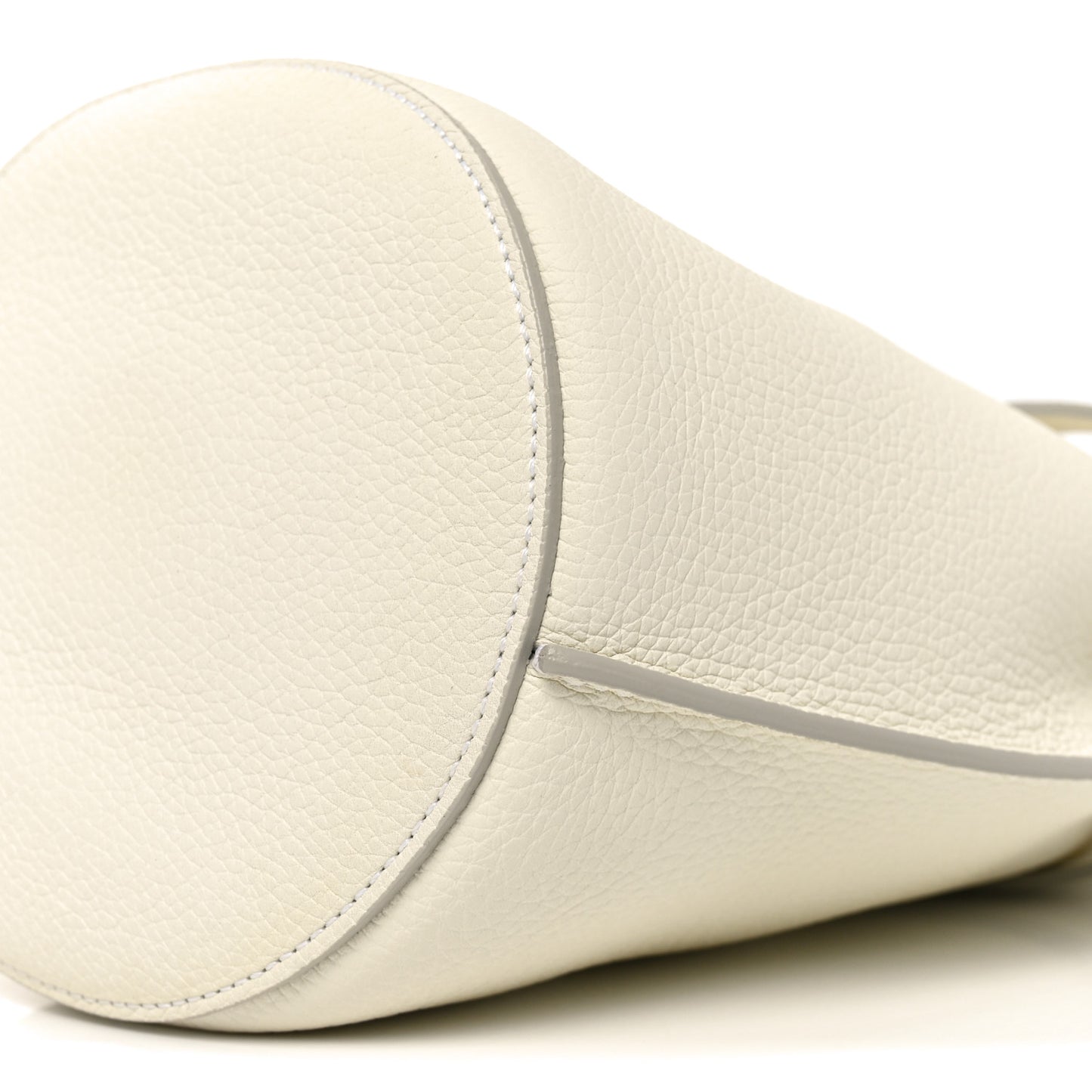 Supple Grained Calfskin Nano Big Bag Bucket White