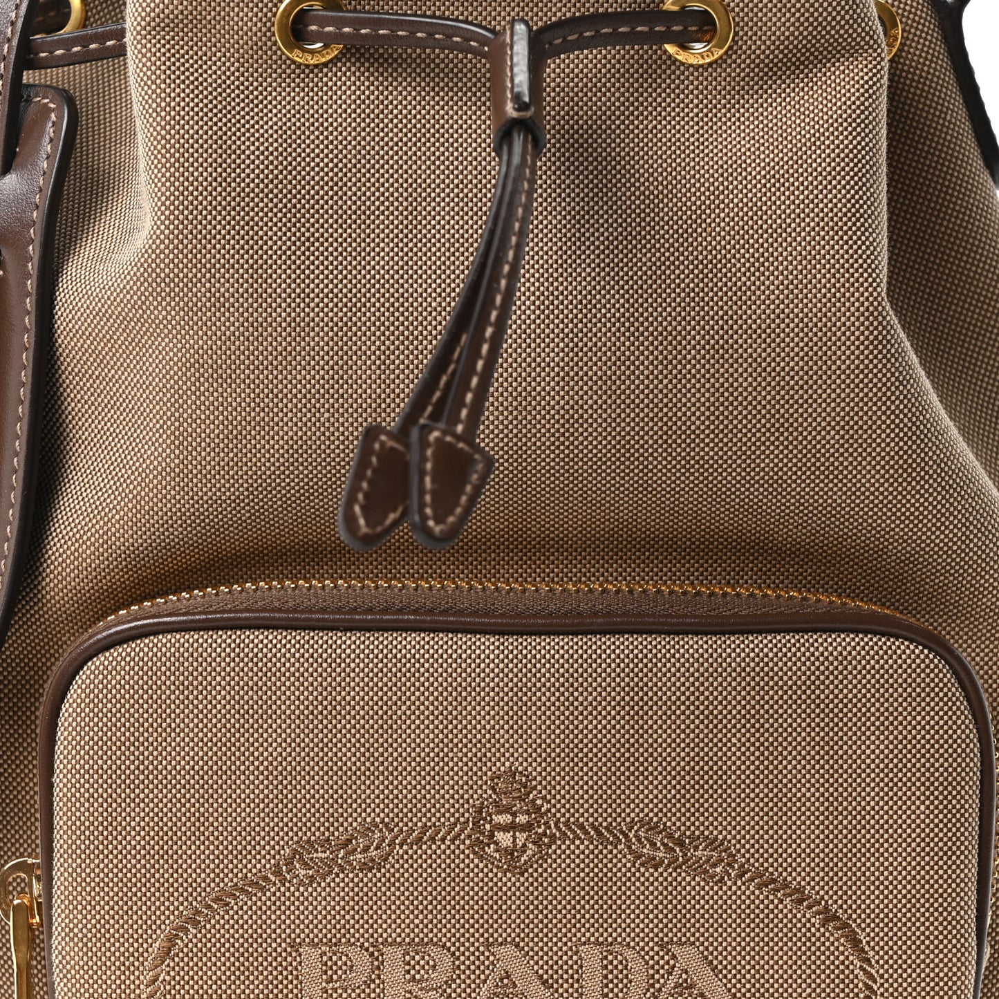 Jacquard Logo Mini Bucket Crossbody Bag Corda Bruciato