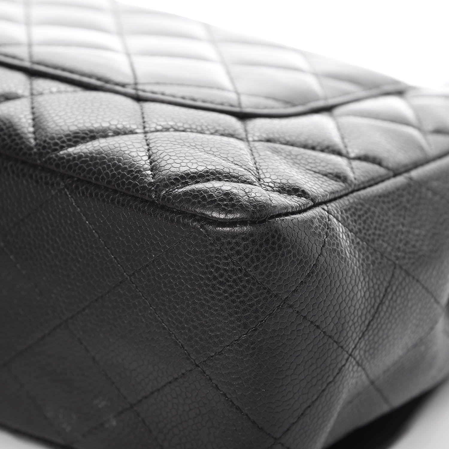Chanel Caviar Quilted Jumbo Single Flap Black 13 of 17