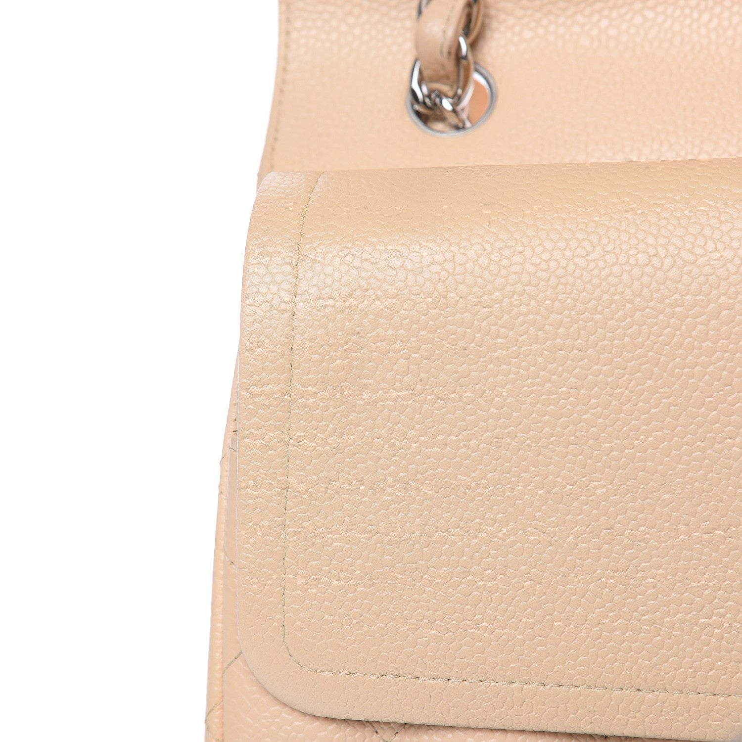 Chanel Caviar Quilted Jumbo Double Flap Beige Clair 11 of 12