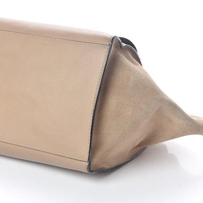 Celine Drummed Calfskin Suede Medium Trapeze Dune 10 of 10