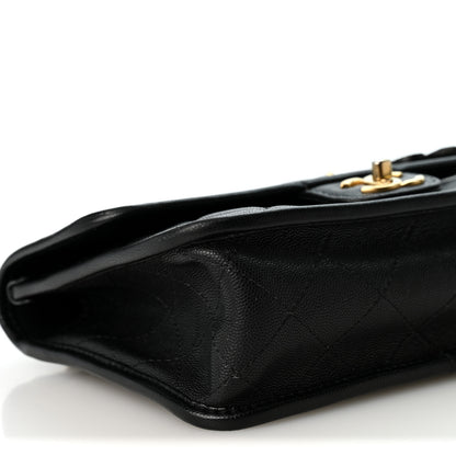 Chanel Caviar Quilted School Memory Small Top Handle Flap Black 8 of 9