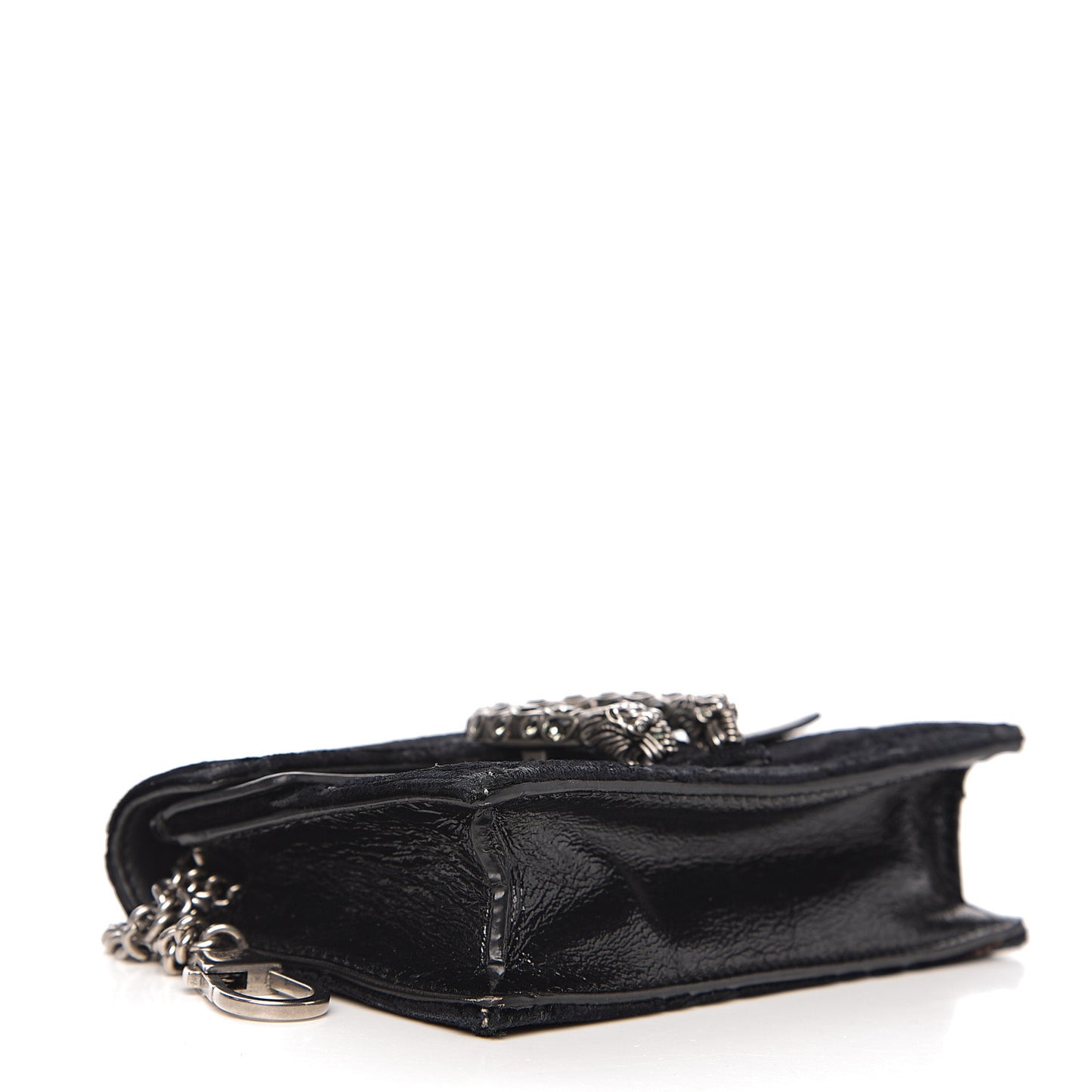 Velvet GG Monogram Super Mini Dionysus Shoulder Bag Black
