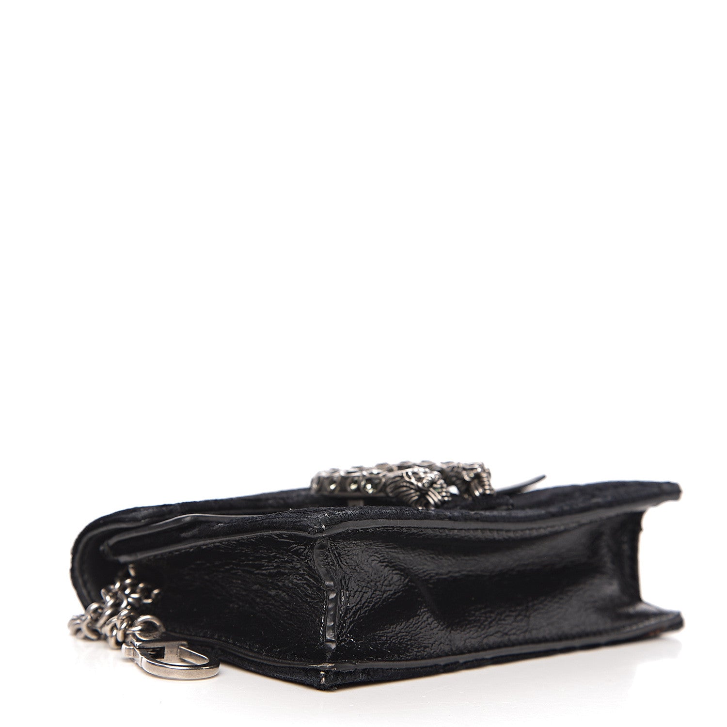 Gucci Velvet GG Monogram Super Mini Dionysus Shoulder Bag Black 3 of 12