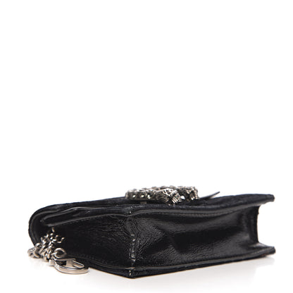 Gucci Velvet GG Monogram Super Mini Dionysus Shoulder Bag Black 3 of 12