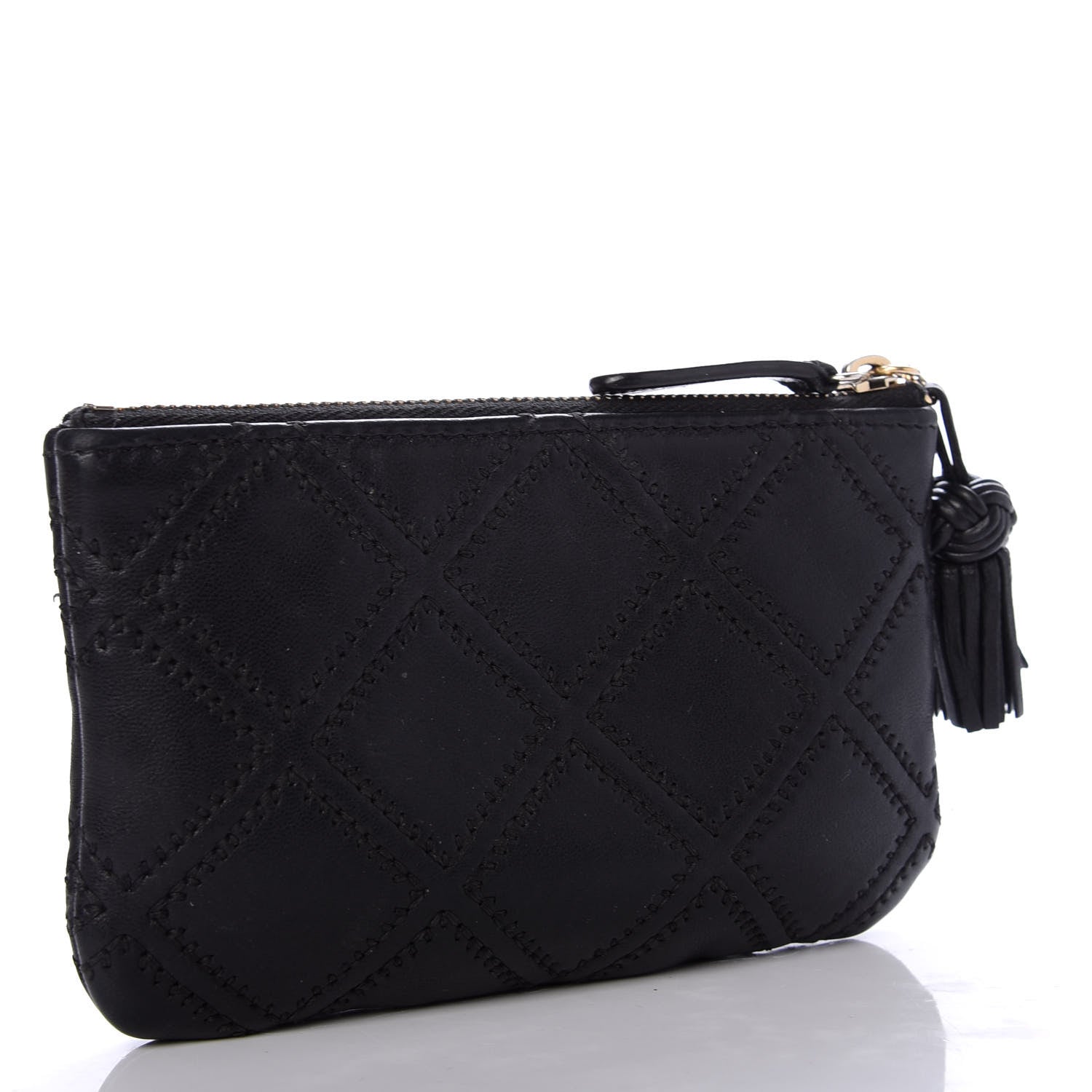 Chanel Lambskin Stitched Small Cosmetic Case Black 3 of 6