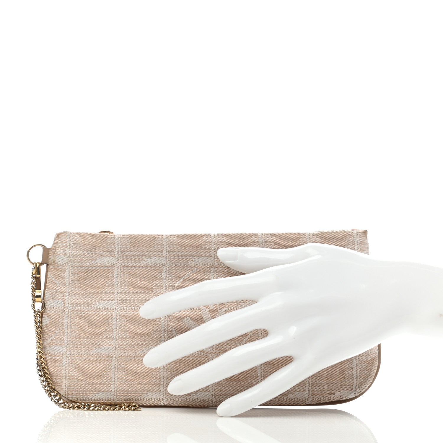 Chanel Nylon Travel Pouch Beige 2 of 8