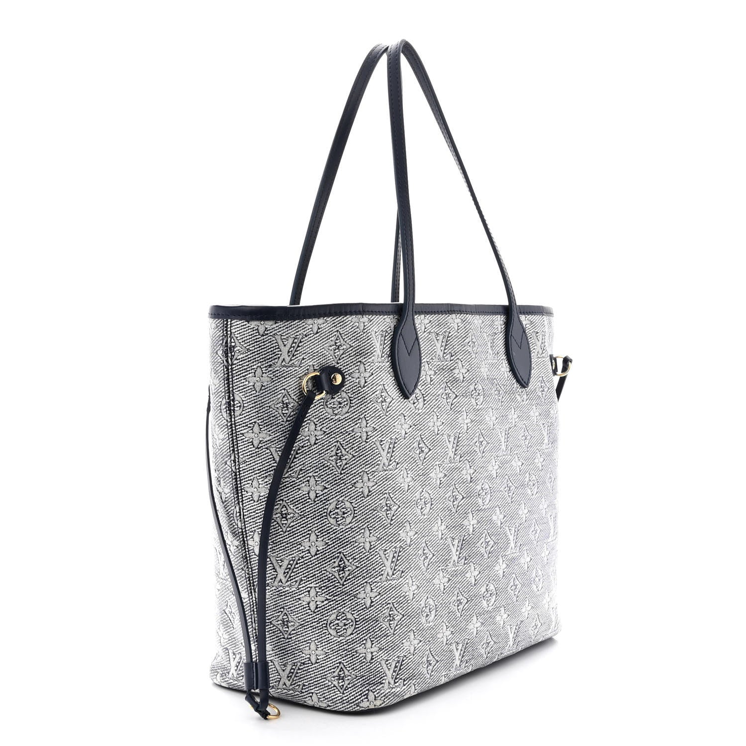 Louis Vuitton Monoglam Neverfull MM Blue 4 of 13