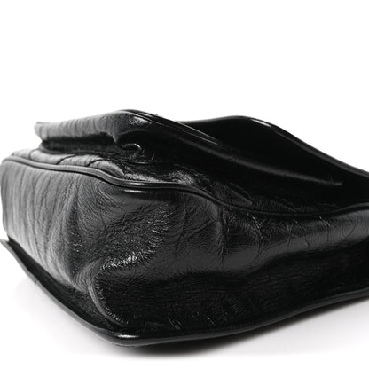 Saint Laurent Crinkled Calfskin Matelasse Monogram Medium Niki Chain Satchel Black 10 of 10