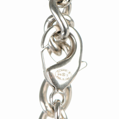 Chanel Graduated Pearl Crystal CC Long Necklace White Grey 3 of 4