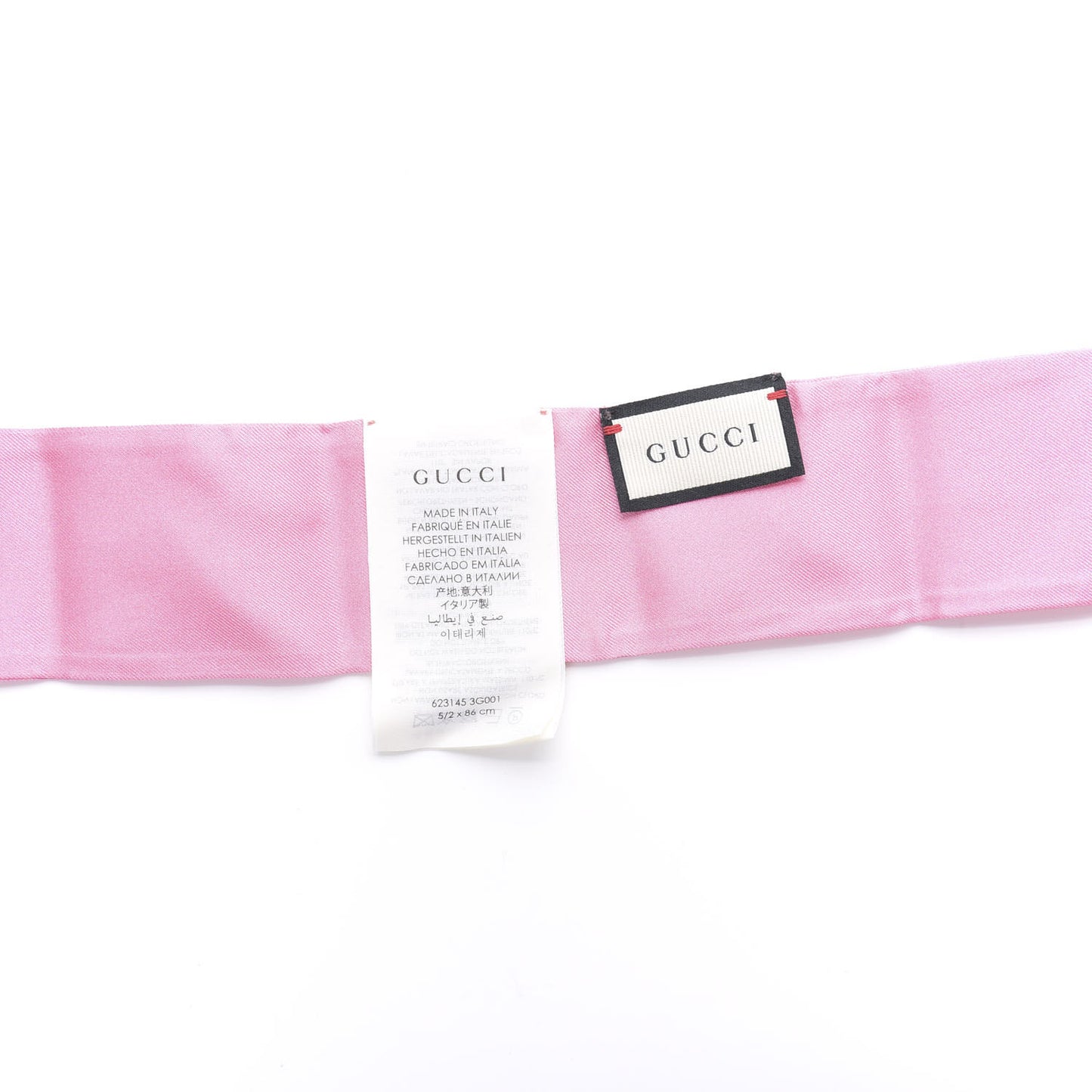 Silk Twill Gasmique Neck Bow Scarf Roseate