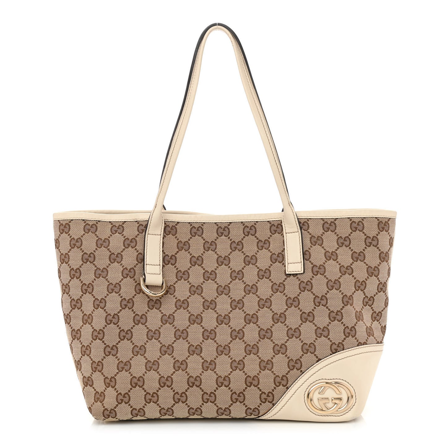 Monogram Medium New Britt Tote Off White