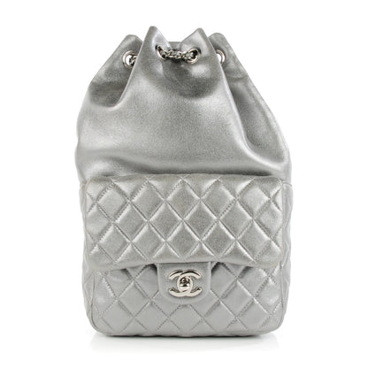 Chanel Metallic Lambskin Quilted Small In Seoul Backpack Silver 1 of 8