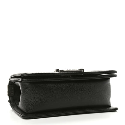 Chanel Caviar Chevron Quilted Small Boy Flap Black 4 of 9
