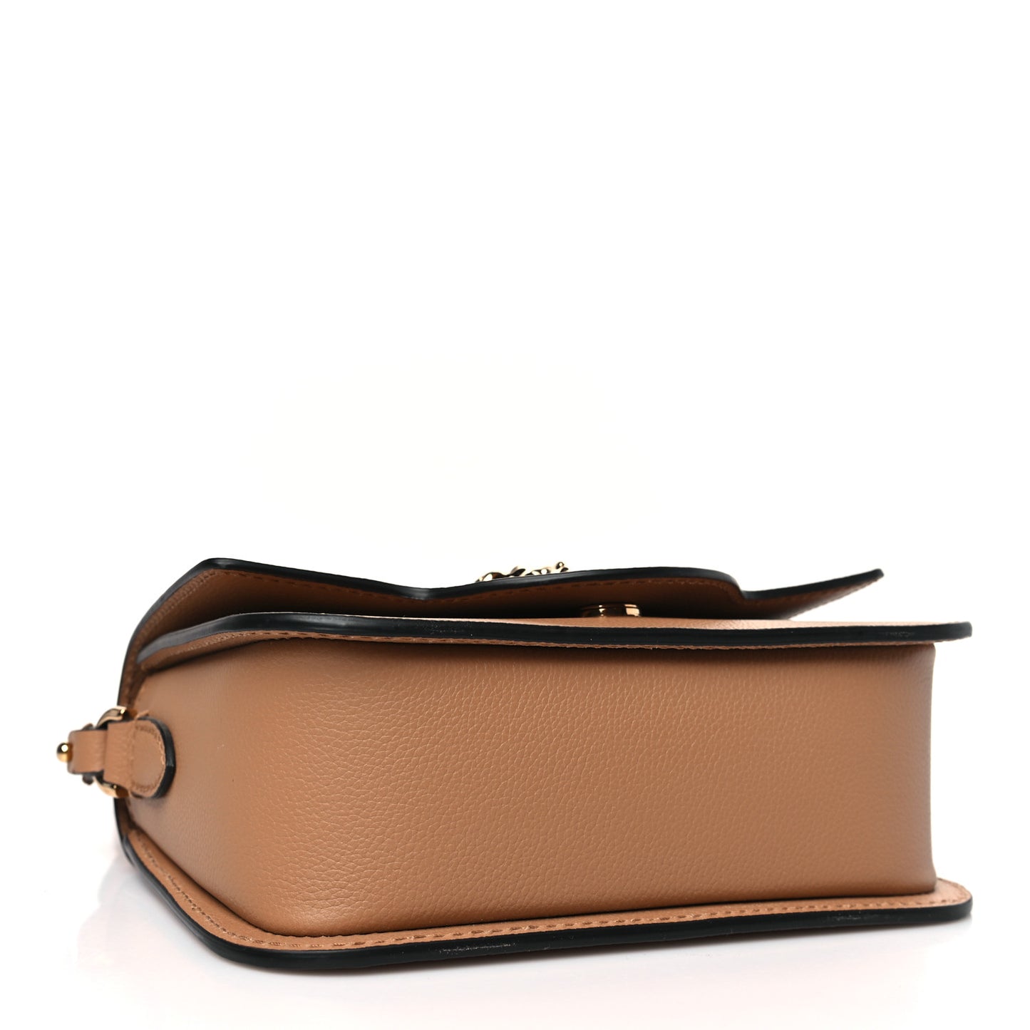 Grained Calfskin La Medusa Flap Shoulder Bag Brown