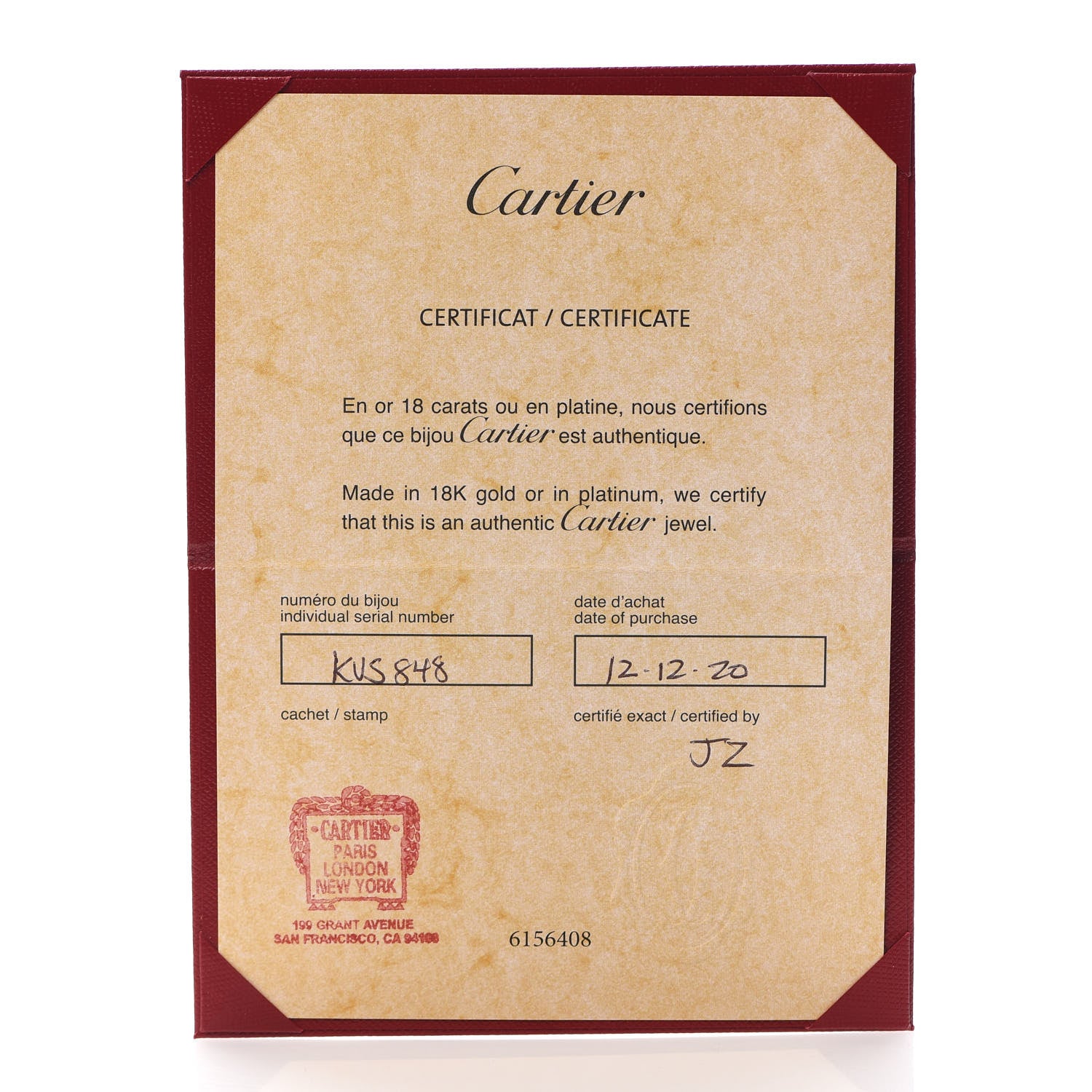 Cartier 18K Pink Gold Diamond .21ct C De Pendant Necklace 6 of 6