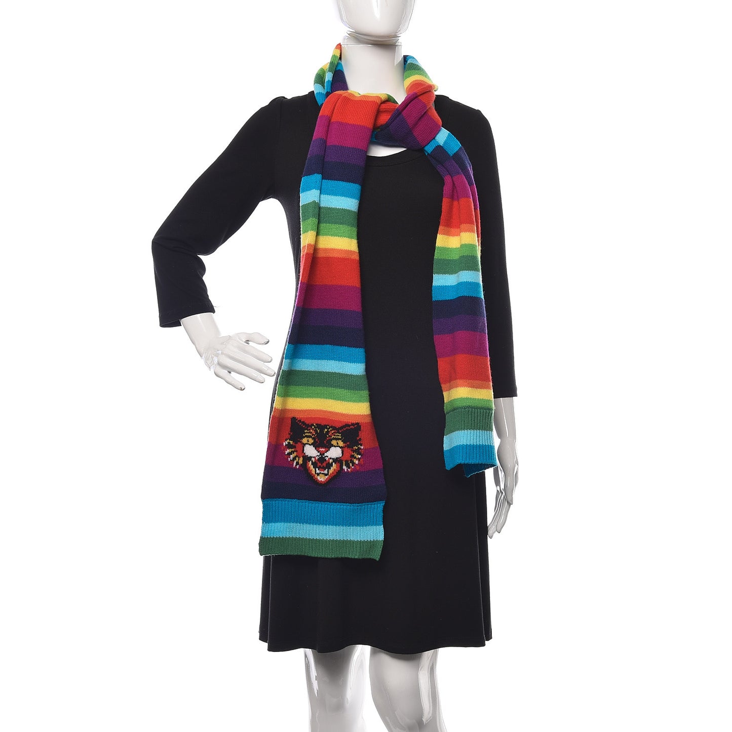 Wool Crazy Tiger Scarf Multicolor