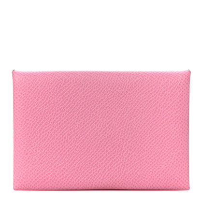 Hermes Epsom Calvi Card Case 5P Pink 1 of 10