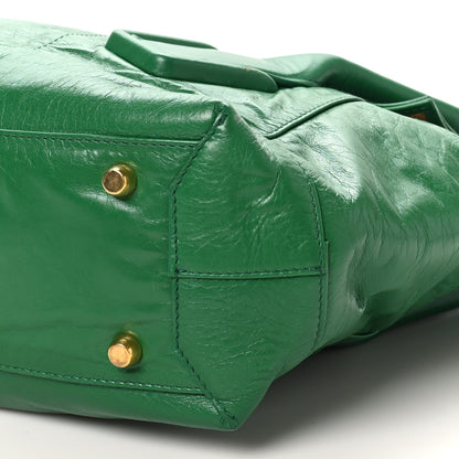 Bottega Veneta Paper Calfskin Maxi Intrecciato Medium Arco Slouch Racing Green 9 of 9