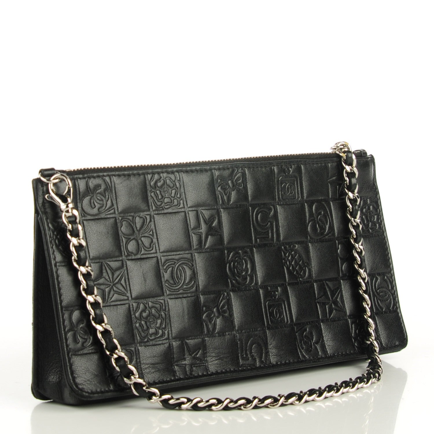 Chanel Lambskin Precious Symbols Pochette Black 3 of 7
