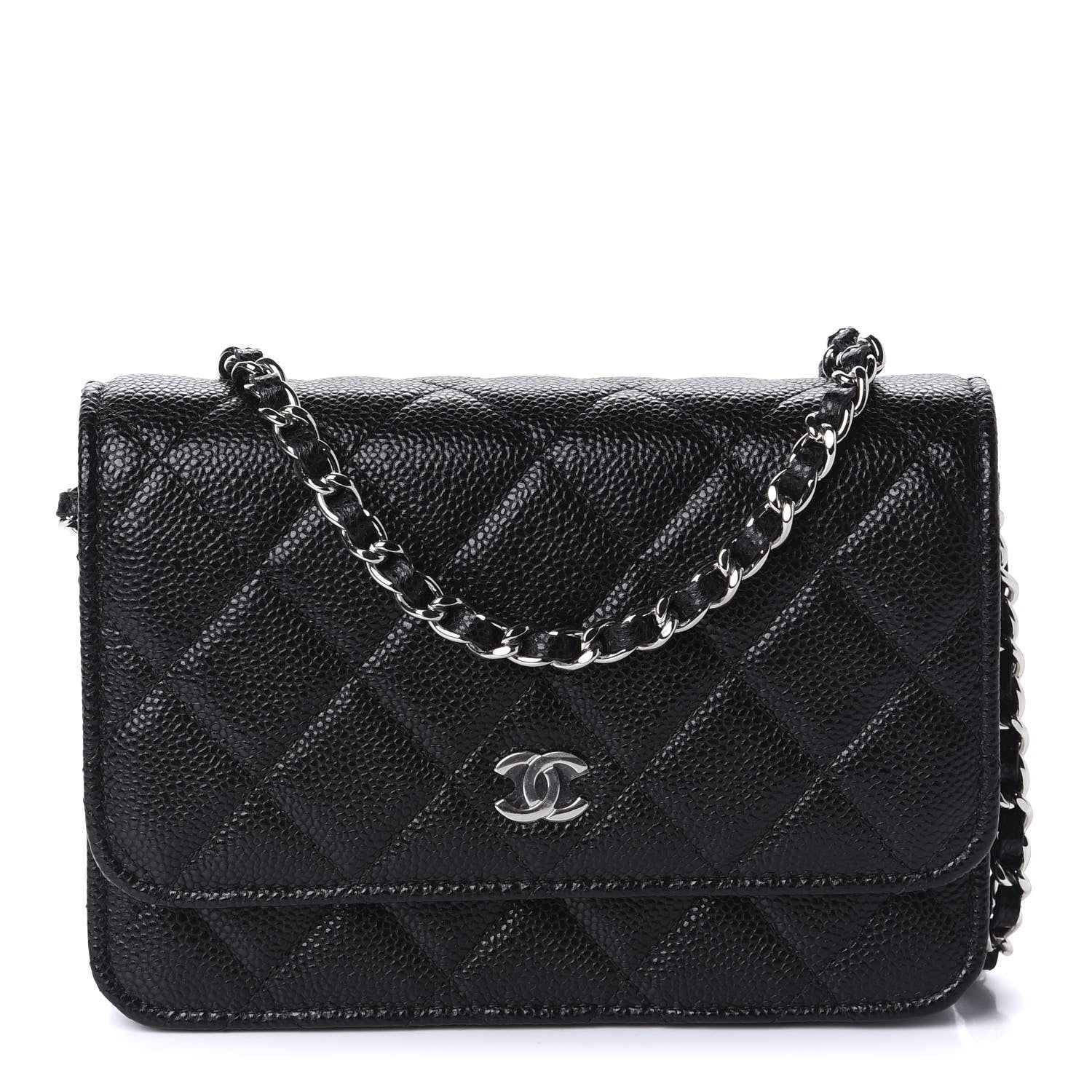 Chanel Caviar Quilted Mini Wallet On Chain WOC Black 1 of 11