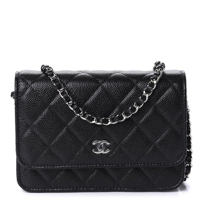 Chanel Caviar Quilted Mini Wallet On Chain WOC Black 1 of 11