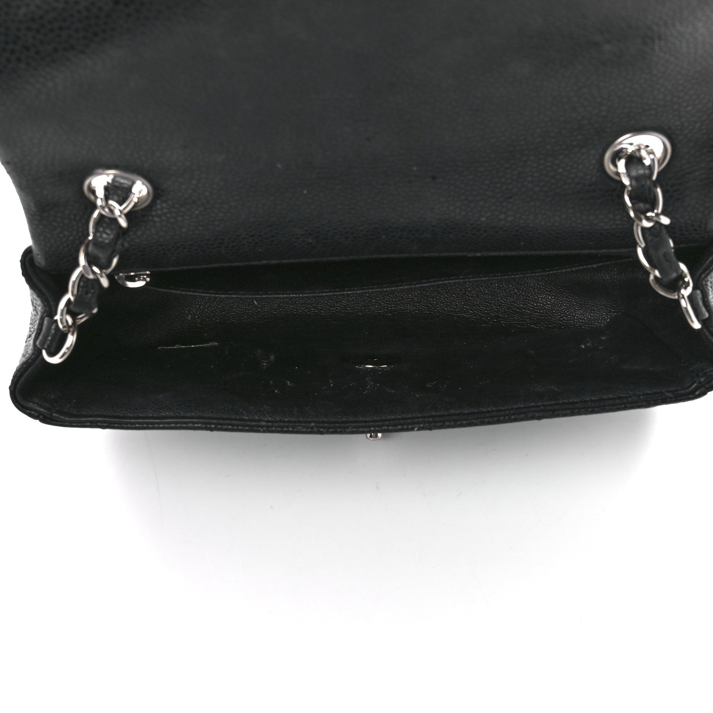 Caviar Quilted Mini Rectangular Flap Black
