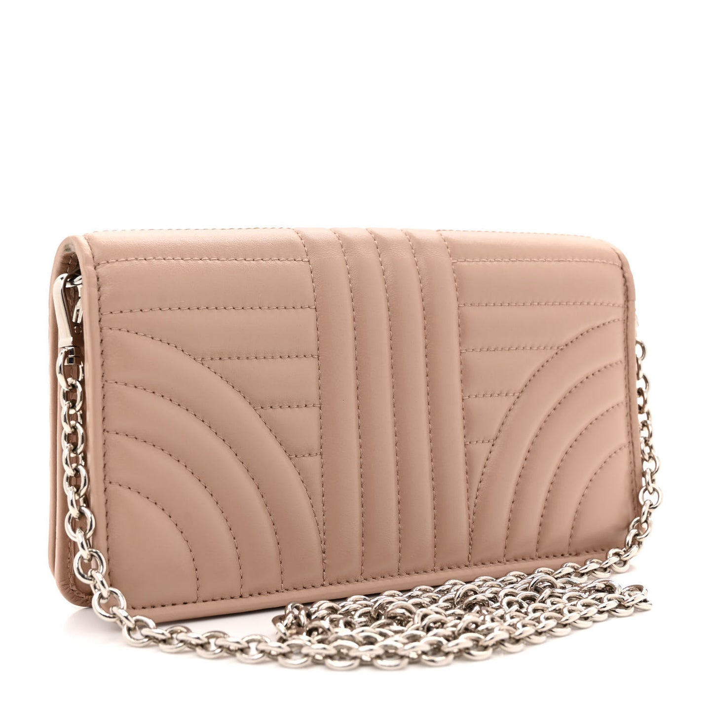 Soft Calfskin Impunture Diagramme Chain Wallet Cipria