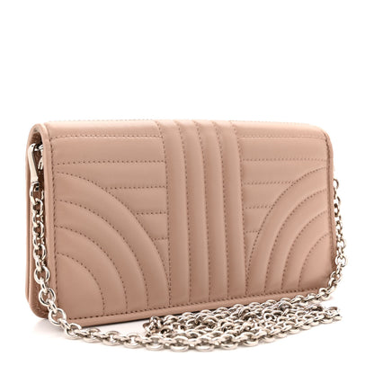 Prada Soft Calfskin Impunture Diagramme Chain Wallet Cipria 3 of 14