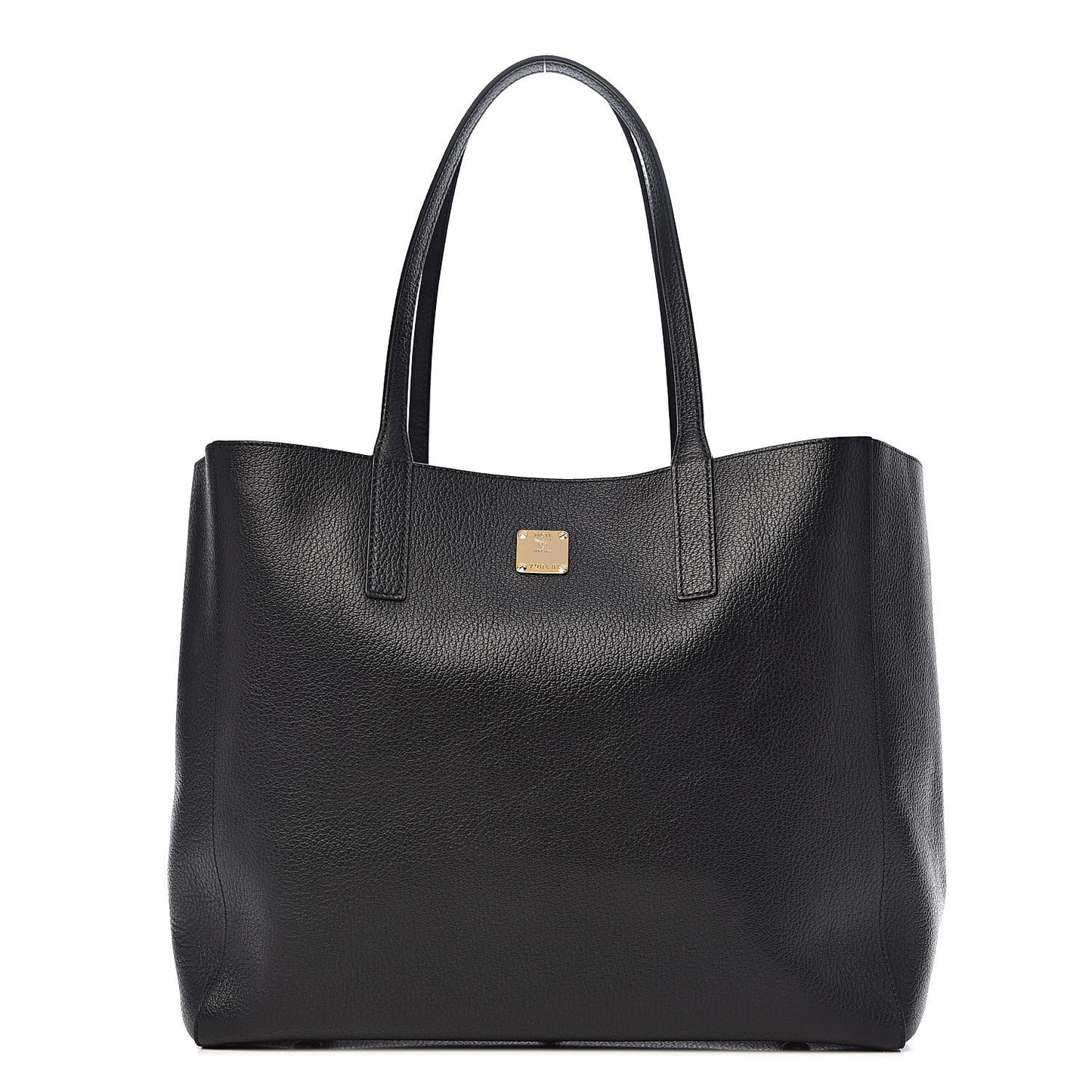 Grained Calfskin Large Reversible Wandel Tote Black