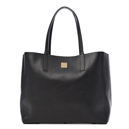 MCM Grained Calfskin Large Reversible Wandel Tote Black 1 of 19