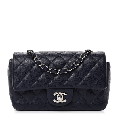 Chanel Caviar Quilted Mini Rectangular Flap Navy 1 of 10