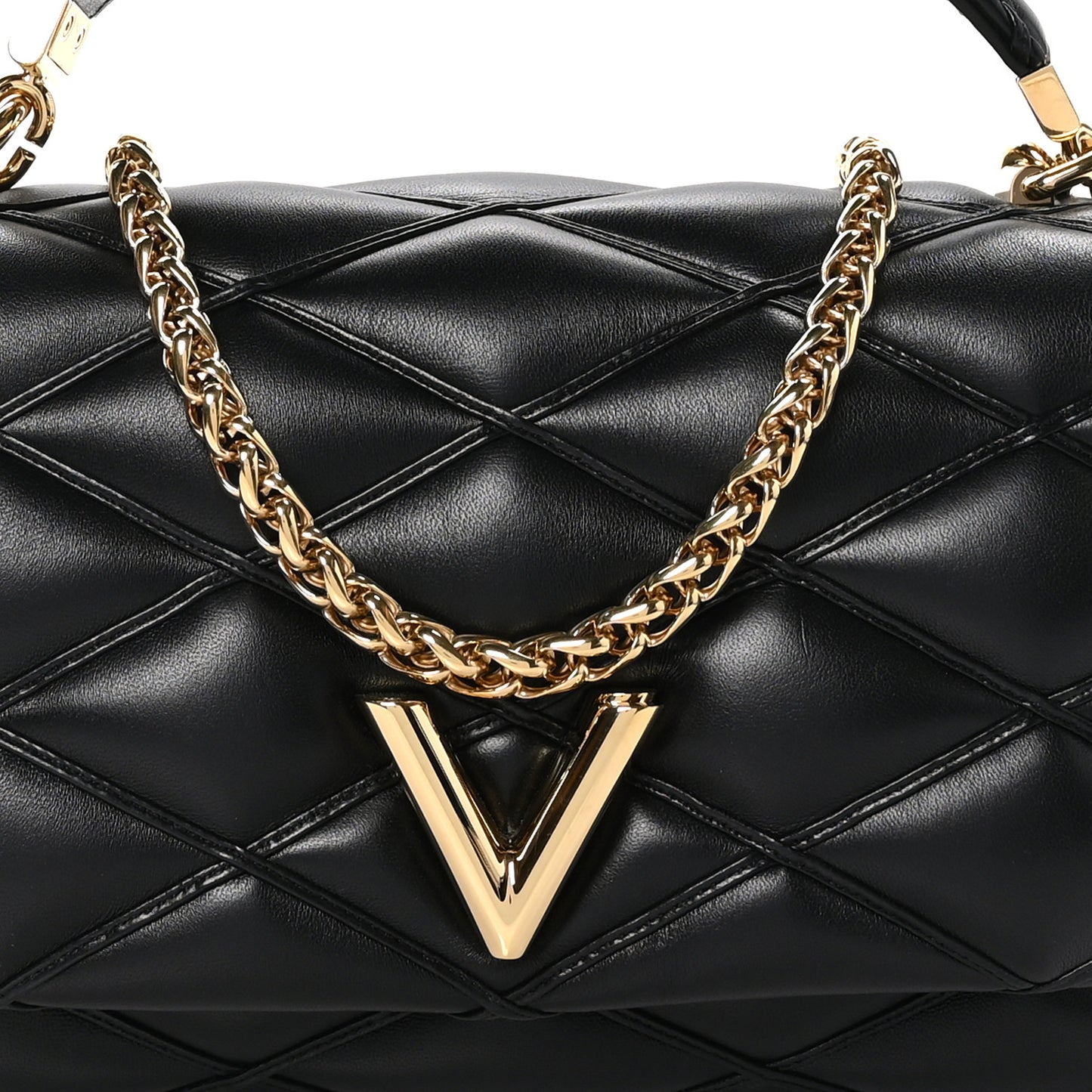 Lambskin Malletage Top Handle GO-14 MM Black